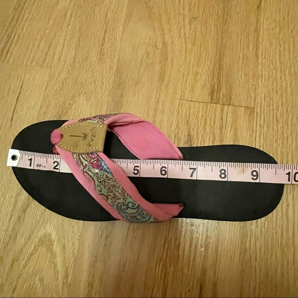 Eliza B Flip Flops Pink Paisley L 8 - Picture 7 of 7
